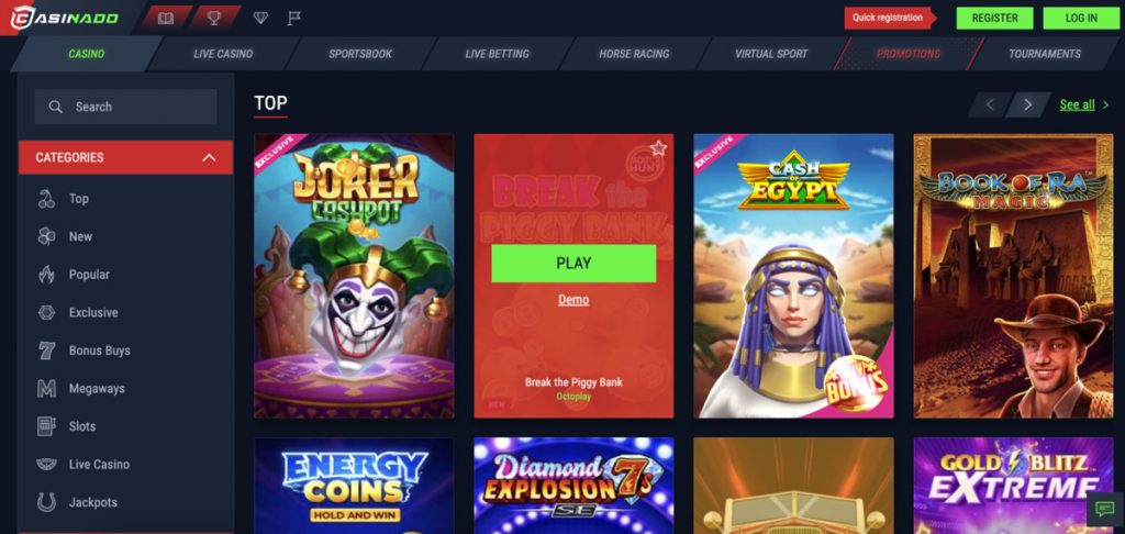 Casinado games