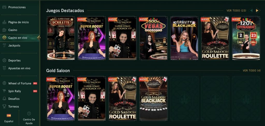 casinia casino en vivo