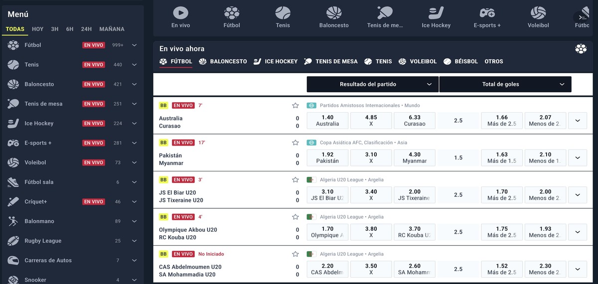 deporte en casas de apuestas