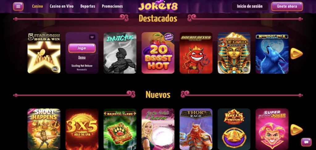 joker8 casino juegos