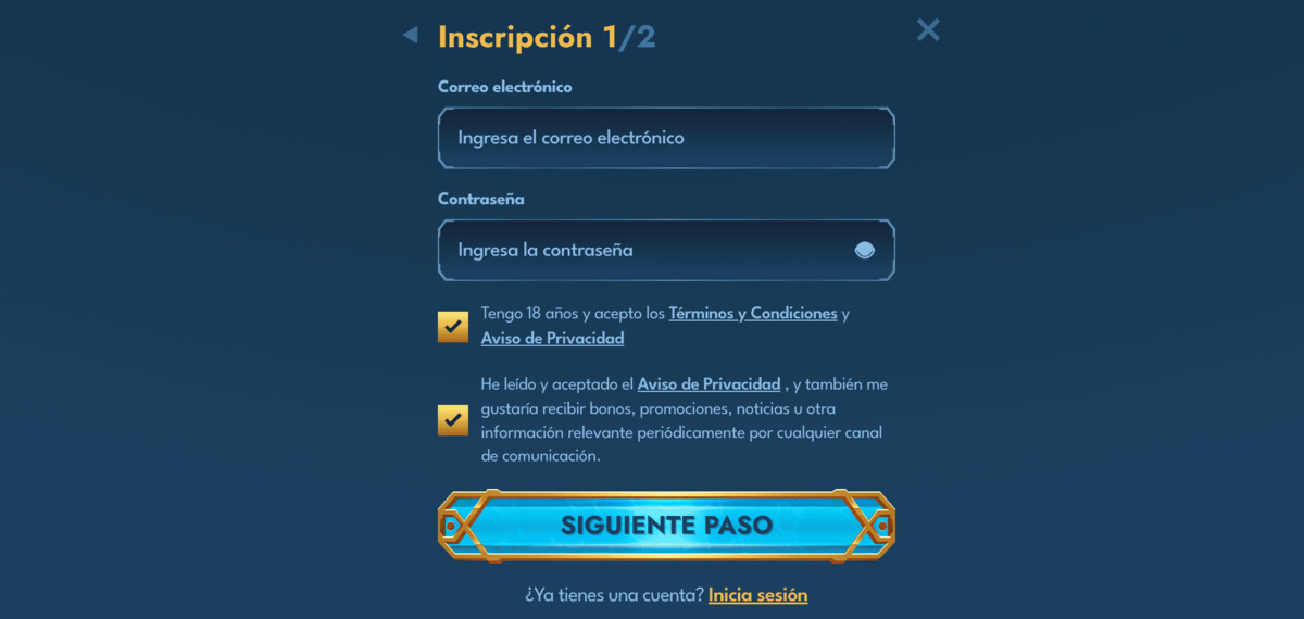 registro seguro en el casino