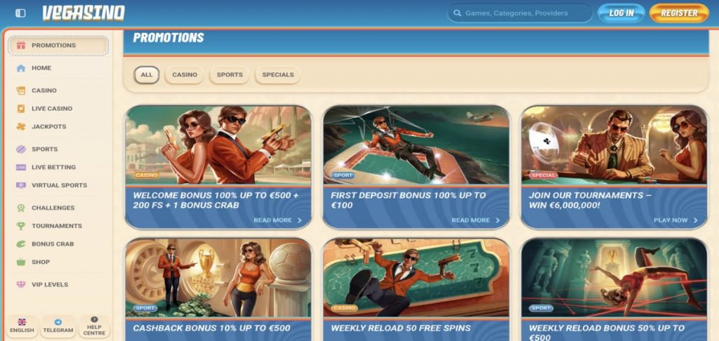 vegasino casino bonos